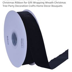 Black Velvet Ribbon 2 1/2”, 100  Yards