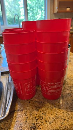 Bob Chinn's Crab House Red Plastic Cups Set