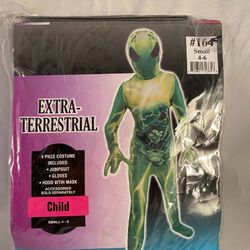 Small Child 4 To 6 Alien Costume Extraterrestrial Halloween