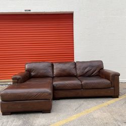 *Free Delivery* Leather L-Shape Sectional Couch