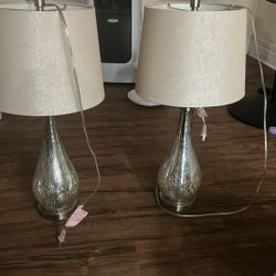 Glass Table Lamps (2)