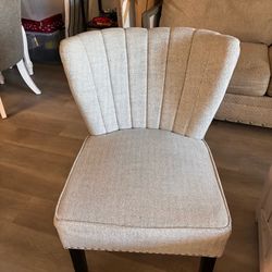 Beige Accent Chair / Living Room