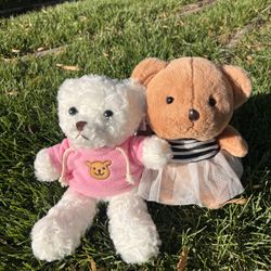 2 for $18 Teddy Bear Pair 🎁 Cute Couple Plush Gift