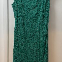 Emerald Sequin midi dress - Size 14