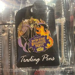 Disney Pin WDW Mickey’s Not So Scary Halloween Party 2008 Maleficent Flame Spin