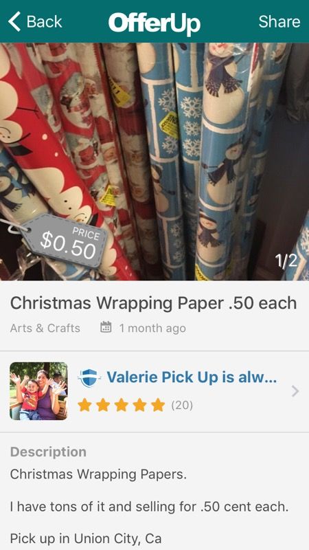 .50 cent Christmas Wrapping Paper