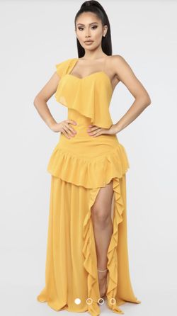 Fashion Nova Dress Mustard Dress
