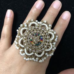 Gajra Statement Ring Openable Indian Bollywood Pakistani Jewellery 