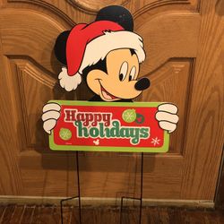 Mickey Happy Holidays Sign 