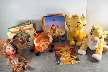 Disney Lion King Plush and Books Bundle