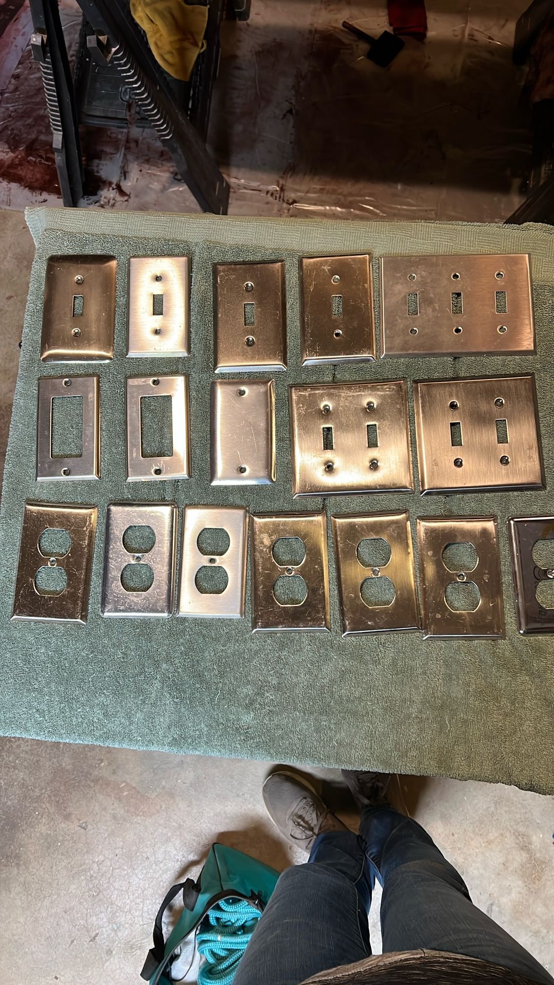 Silver Metal Outlet/Light Switch Covers