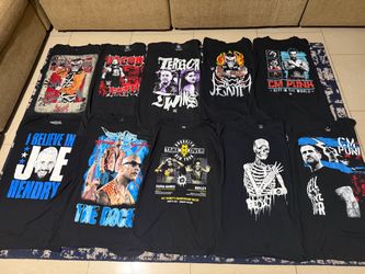 3XL Graphic T Shirts Lot Of 10 WWE The Rock CM Punk John Cena