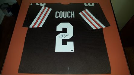 Tim Couch framed autographed jersey