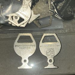 60 NEW Bottle cap openers Steel plated beer pop bottles 