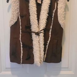 Multi Material Brown Vest