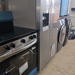 New refrigerator stove dishwasher Stainless Steel