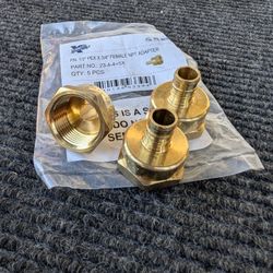 3/4" Npt Female x 1/2" PEX compression - 3 Pieces