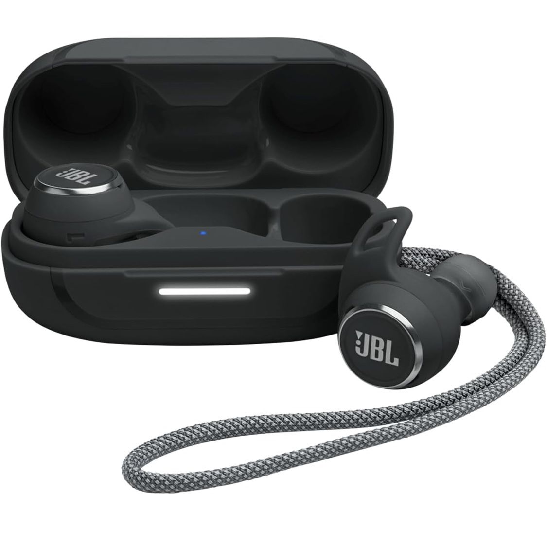 New JBL Reflect Aero Wireless Noise Cancelling Earbuds Black Waterproof
