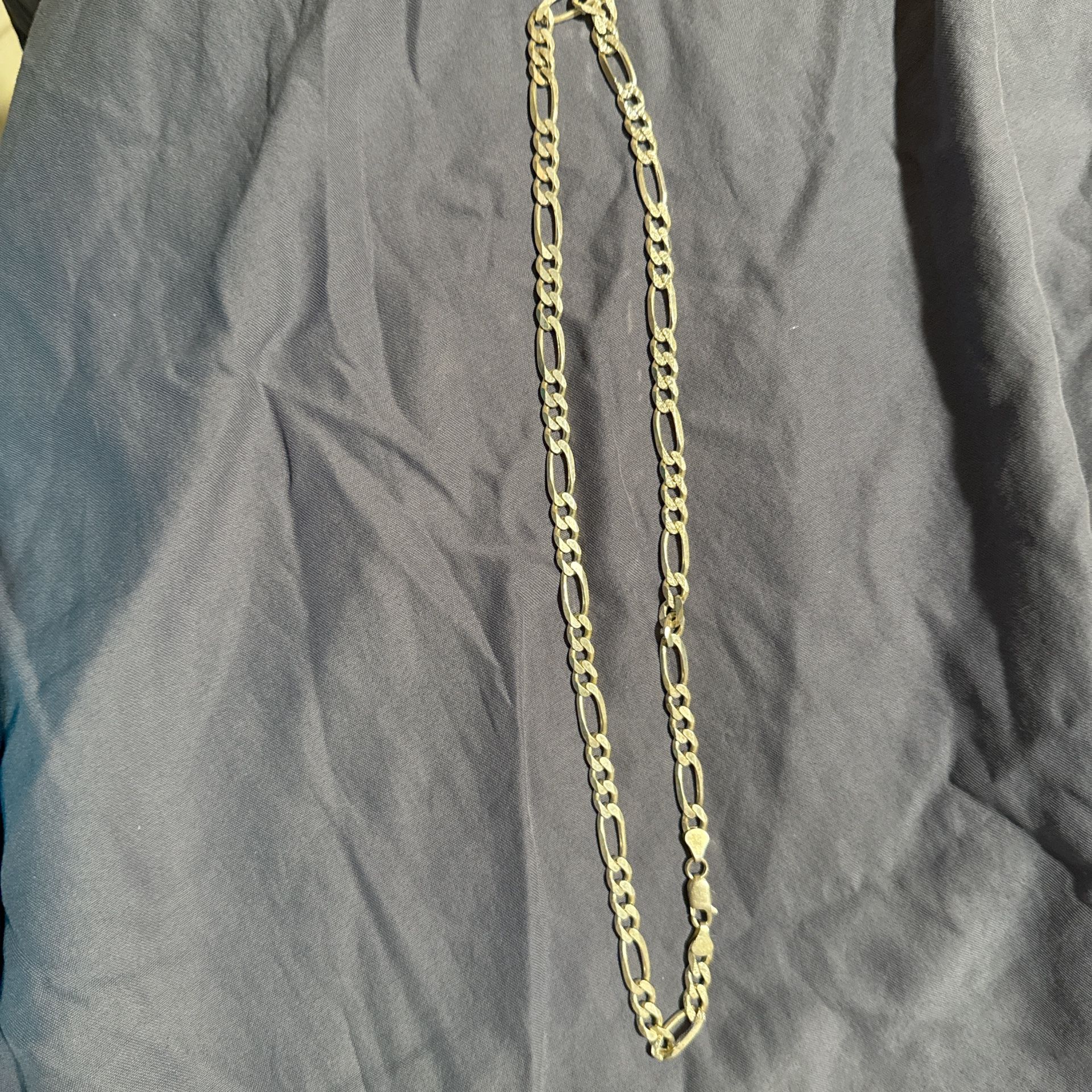 SOLID diamond cut 925 sterling silver chain