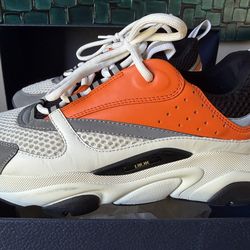 Christian Dior B22 Sneakers – White / Orange / Black – Size 42