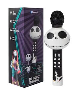 Disney Tim Burton's The Nightmare Before Christmas Bluetooth LED Karaoke Microphone featuring Jack Skellington💀🎤🎼