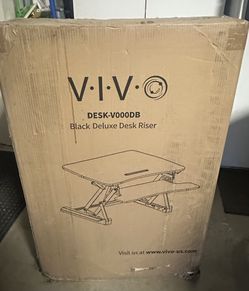 VIVO DESK-V000DB Black Deluxe Standing Desk Riser