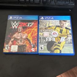 Ps4 Fifa 17 And WWE 2k17
