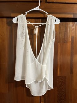 Sheer White Blouse $8 