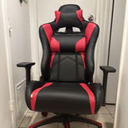 Red Recliner Gaming Chair With Pillows