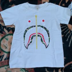 bape shirt golden zip shark