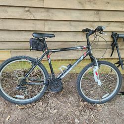 His And Hers Mountain Bike With Bike Carrier 