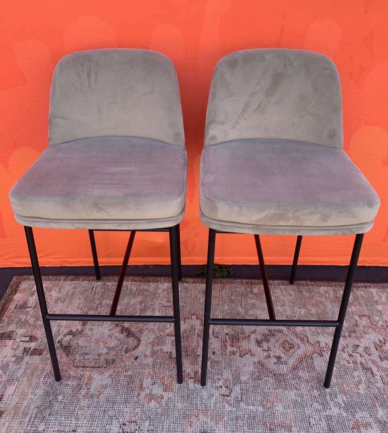 West Elm: Jack Metal Frame Bar & Counter Stools: Set Of 2 @$250