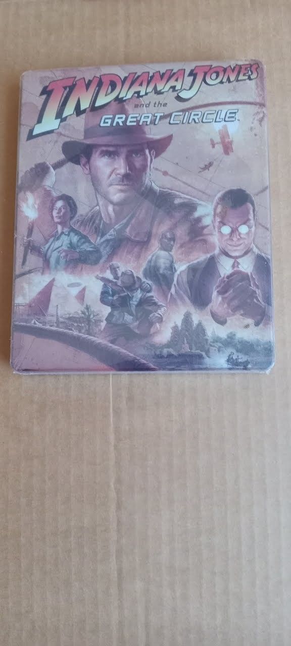 indiana jones great circle custom steelbook no game ps5 xbox brand new