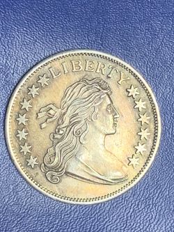 Draped Bust design vintage silver