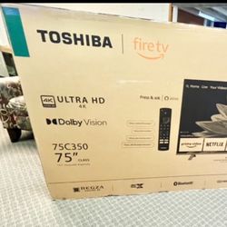 75 Toshiba Tv  Smart  4k HDTV In Box 6 Month Warranty.  Free Delivery 