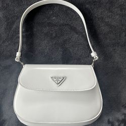 Prada Cleo Brushed Leather Shoulder Handbag Purse for Sale in