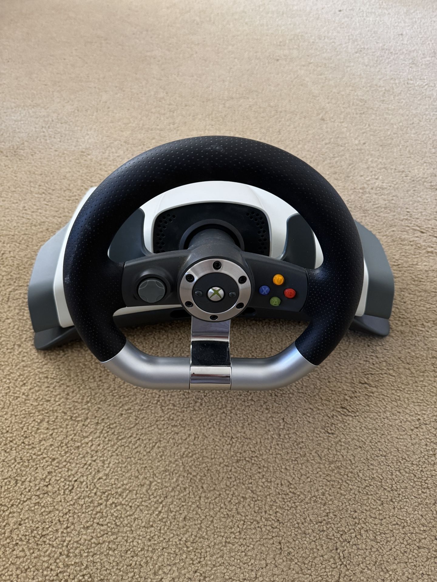 Microsoft XBOX 360 Wireless Racing Wheel with Force Feedback/Racing Pedals/Table Mount