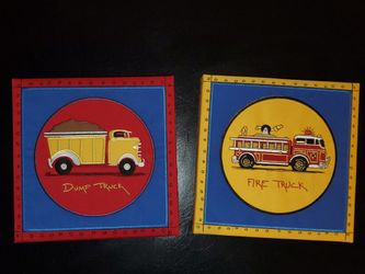 Truck signs for child's room