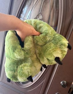 Youth dinosaur slippers