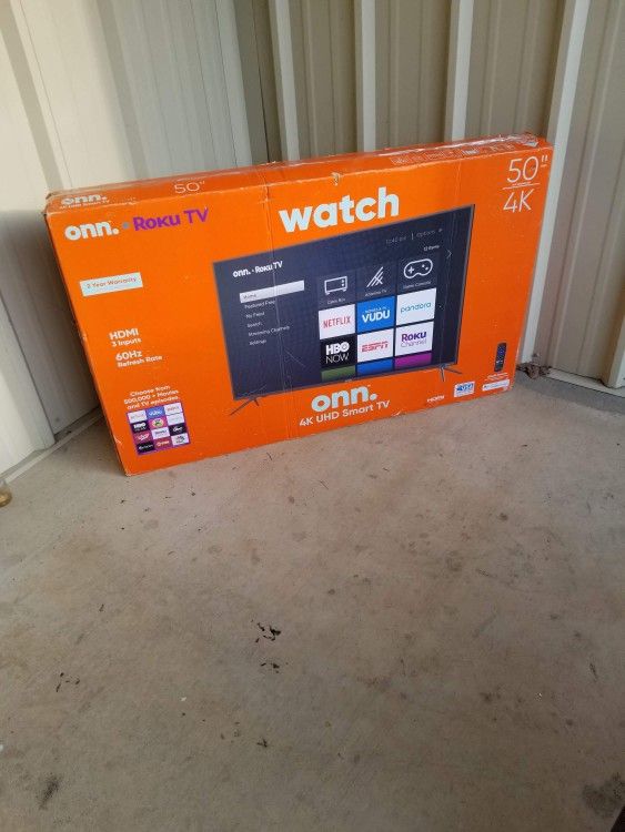 -FIRM PRICE NON-NEGOTIABLE- 50 In. Onn 4k Roku Smart TV W/Remote