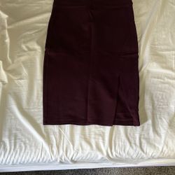 Forever 21 Deep Burgundy Pencil Skirt