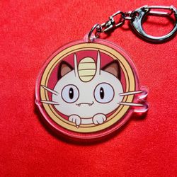 Meowth Acrylic Keychain – Classic Kanto Pokémon Charm ✨