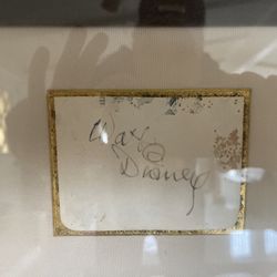 Walt Disney Autograph/ Secretarial Signature