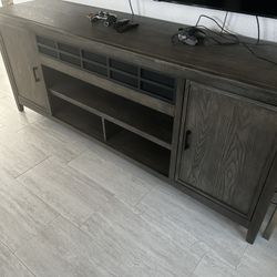 Ashley   Gray Tv Stand $399