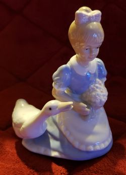 Flower girl and Goose