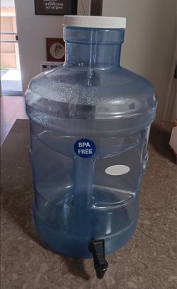 Aqua Nation 20"tall BPA-FREE 5-gallon plastic water bottle jug/w tight spigot