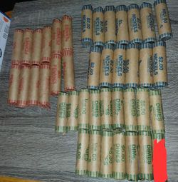 Rolled up coins
