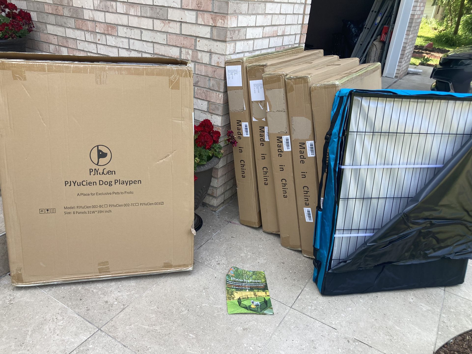 31W x 39H (per panel) gate - 6 boxes available $65 each