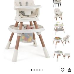 16 in 1 High Chair, Convertible Baby Highchair for Babies and Toddlers with Activity Center