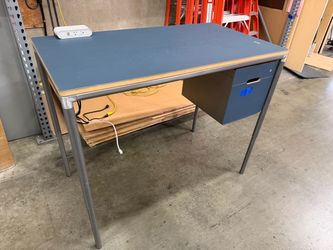 Vintage Metal Height Adjustable with Drawer